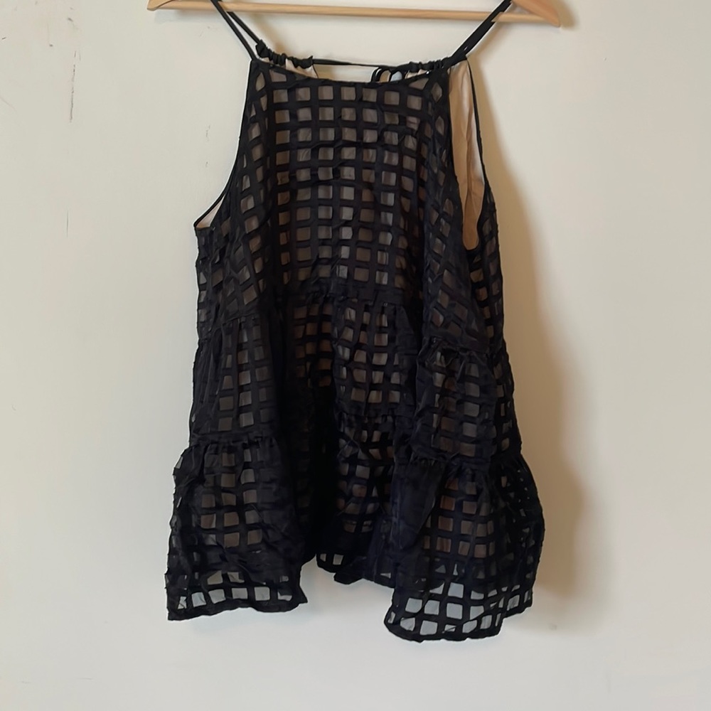 Anthropologie Sz Medium Cami Tank Shirt Black HD in Paris